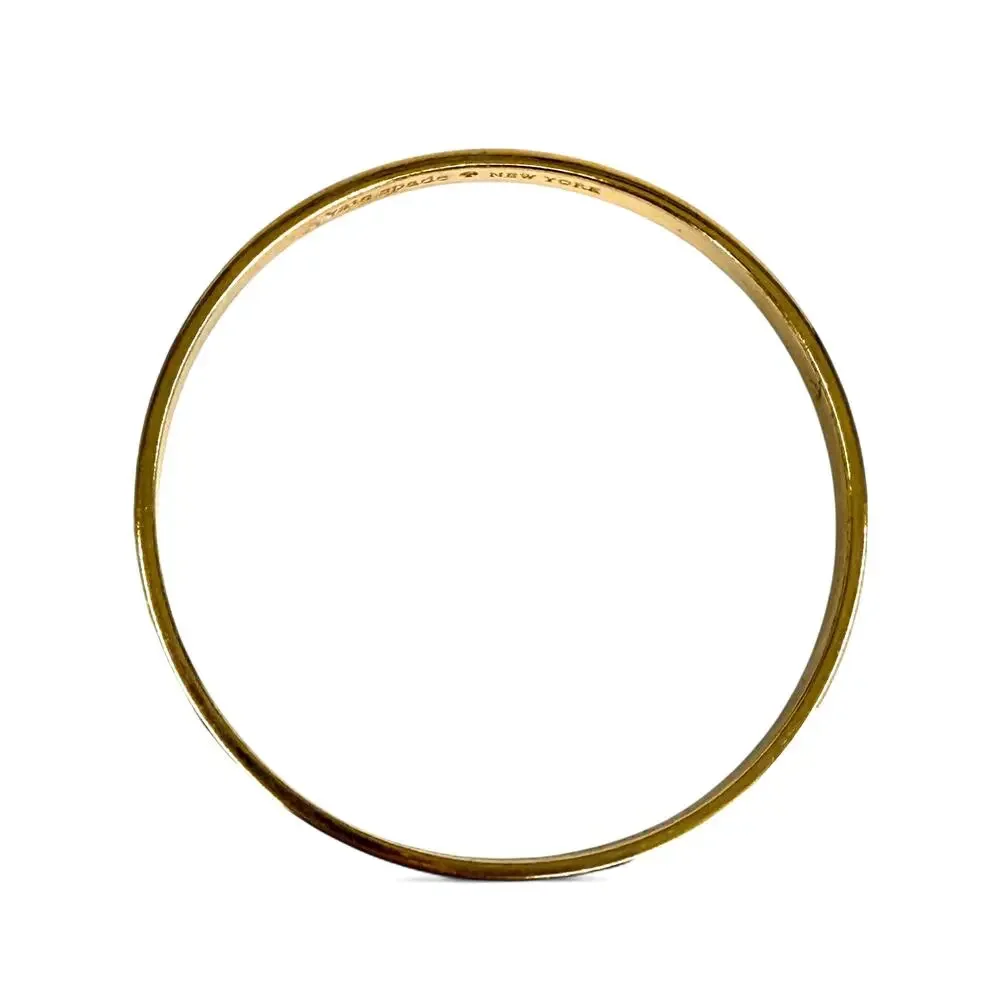 Kate Spade Heart Of Gold Idiom Bangle Bracelet Smell the Roses